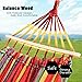 ZERAOKE Outdoor Canvas Hammock Portable Thickened Anti-Rollover Striped Hammock Travel Camping Hammock-Red 200X100Cm_A