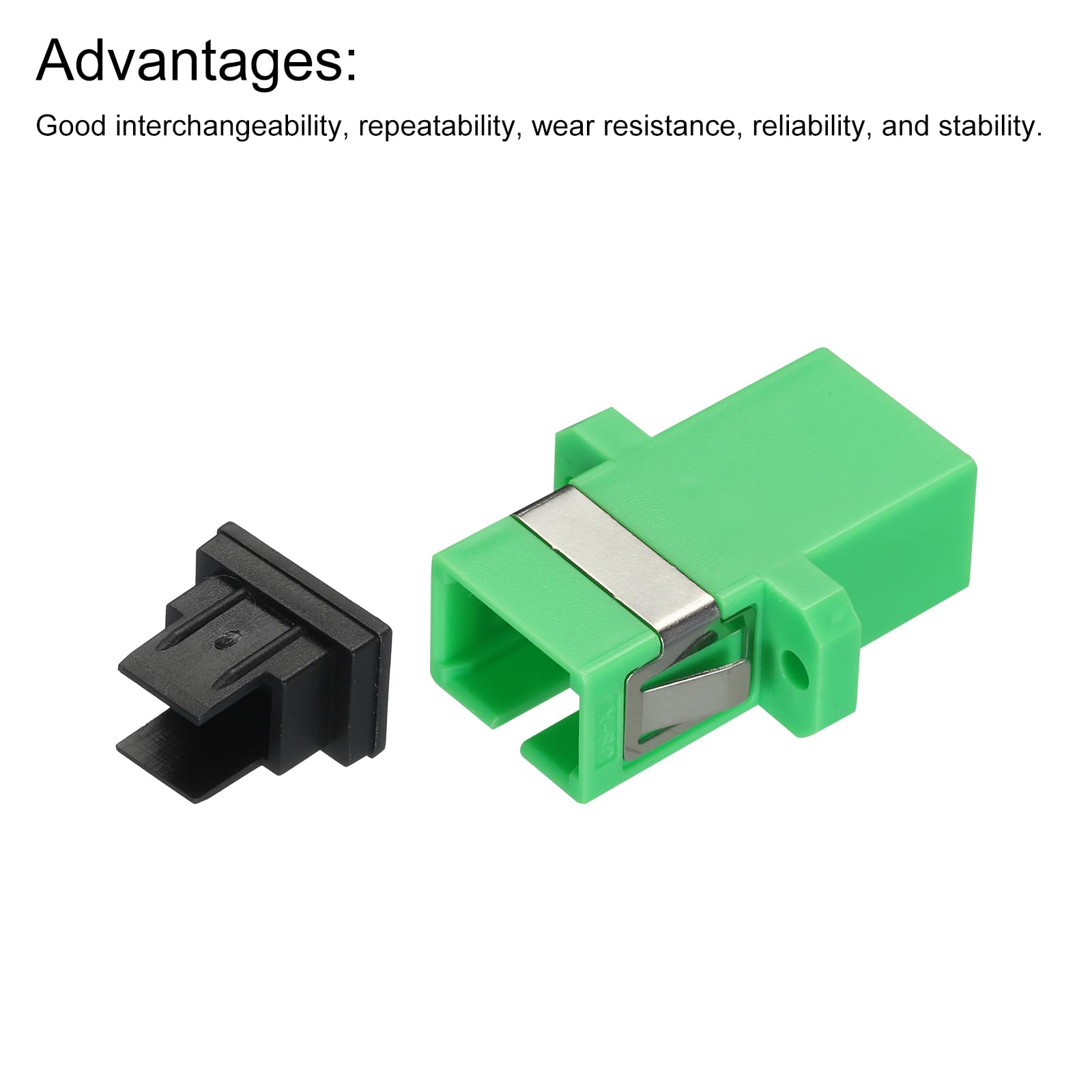 QUARKZMAN Fibra Óptico Acoplador SC-SC/APC, Único Modo Adaptador Simple, 100uds