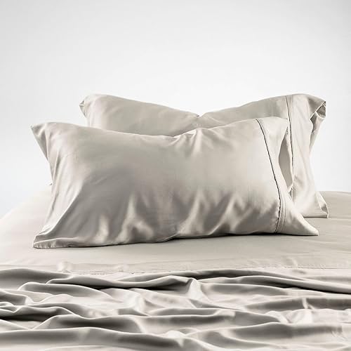 Miniatura 5 de Olive + Crate Juego de sábanas y fundas de almohada refrescantes de eucalipto tamaño King  100% fibra Tencel certificada de Austria  Mejor que el