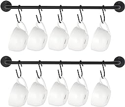 Mkono Mug Holder Wall Mounted Coffee Cup Rack Hanger Modern Metal with 1...