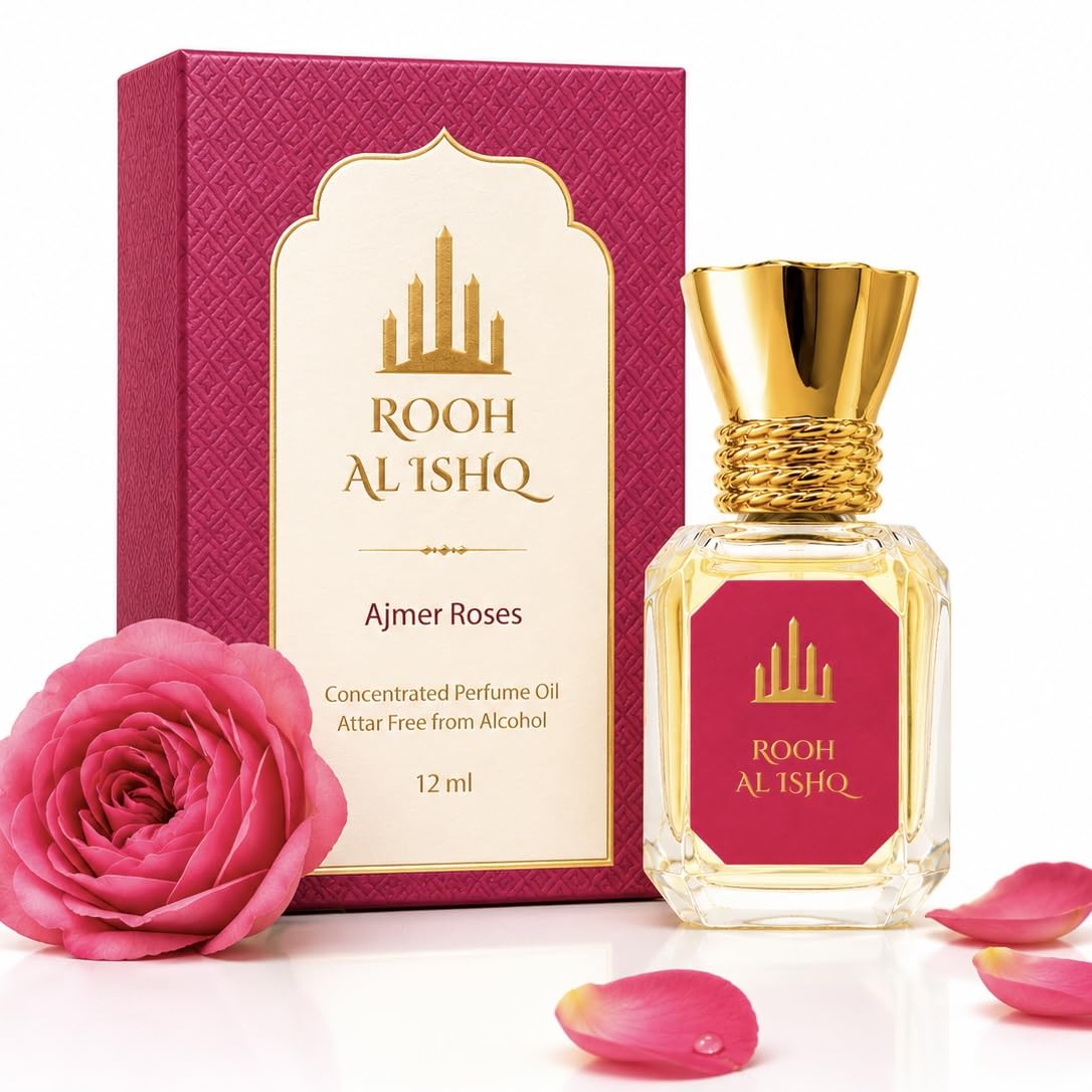 AL QASR Ajmer Roses Attar Perfume Oil (Rooh) – Rose Fragrance | Alcohol-Free | Long Lasting | Unisex | 12 ml-image-17