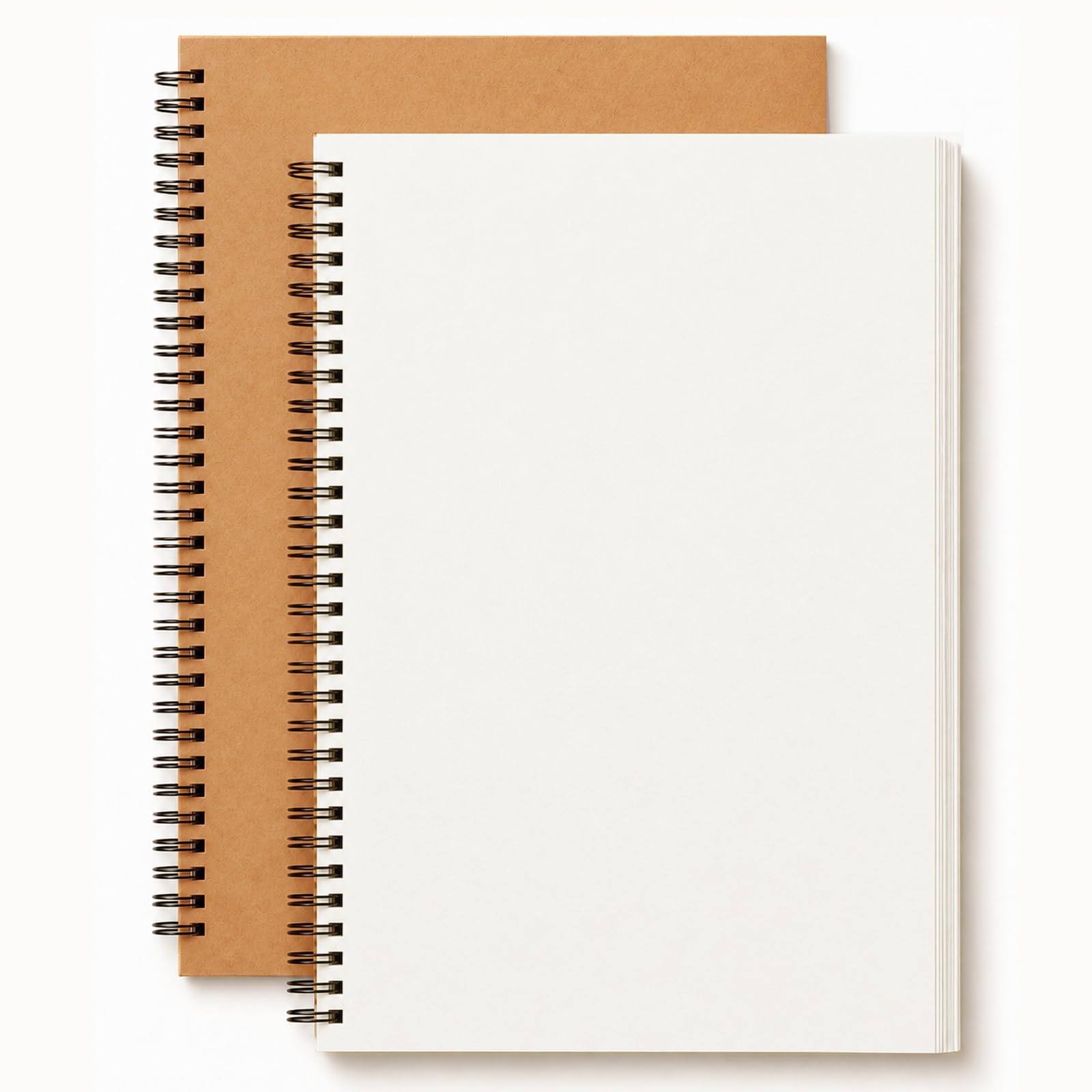 Deroyce 2 Pack A4 Spiral Sketchbook, Kraft Cover Blank Page Notepad, Blank Paper Portrait Sketch Book, Sketch Pad for Travel School Drawing-image-37
