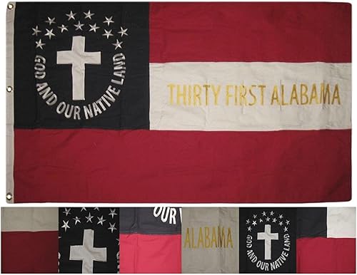 Bandera bordada de 3 x 5 pulgadas, 31 infantería de Alabama, 100% algodón, 3 x 5 pies, 3 clips disponible en Yaxa Peru