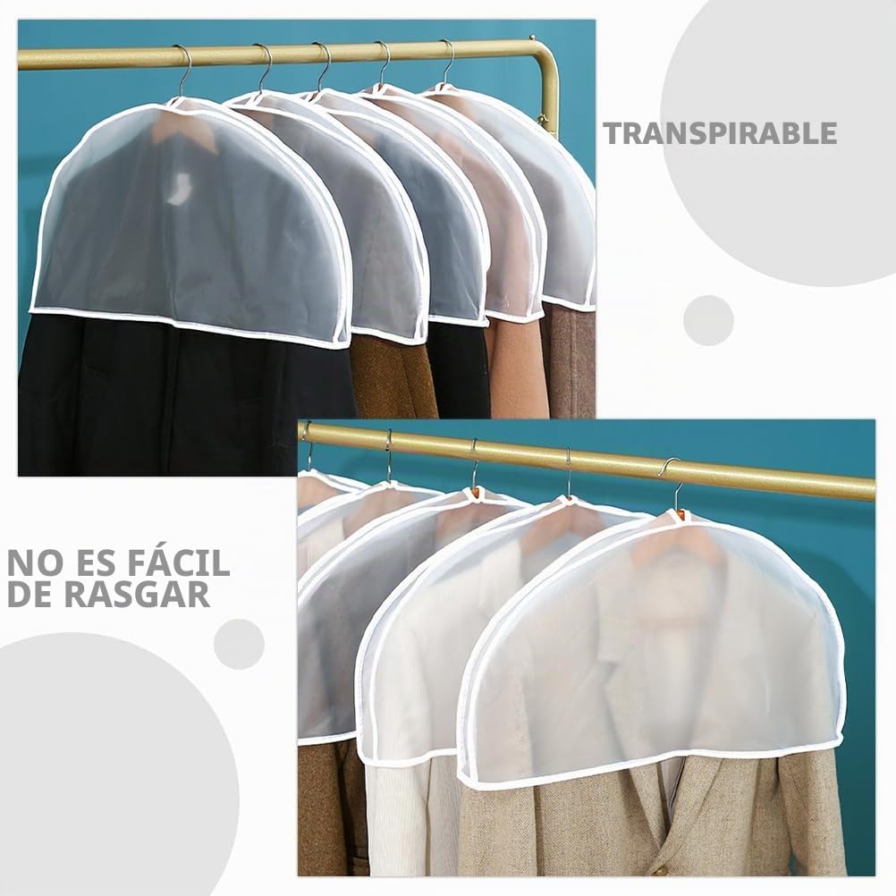 Cabilock 6 Piezas De Hombro Transparente Para Ropa Puede Cubrir Bolsa De Almacenamiento De Ropa Protector De Bolsas De Vestir Cubre Hombros El Plastico Familiar Viajar Uniforme