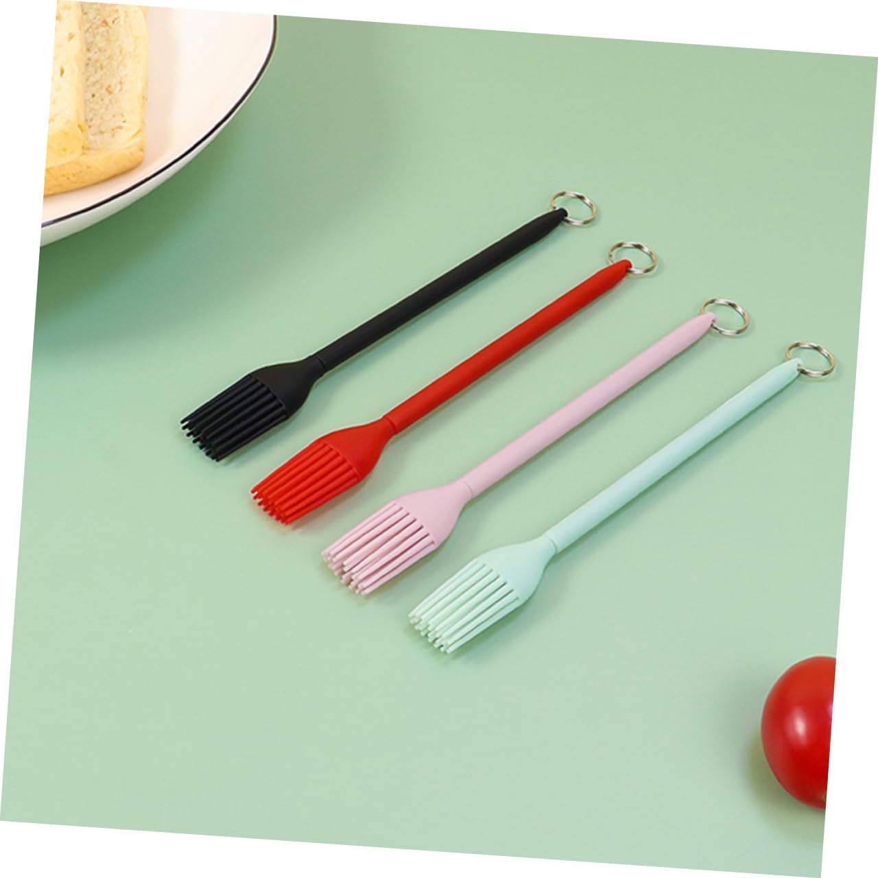 TOYANDONA 5 Sätze Grillbürste Aus Silikon Kuchen Backpinsel Herstellung Für Einfügen Heftbürsten Basterpinsel Aus Silikon Kleiner Silikonpinsel Kleiner Heftpinsel Kieselgel 4 Stücke * 5