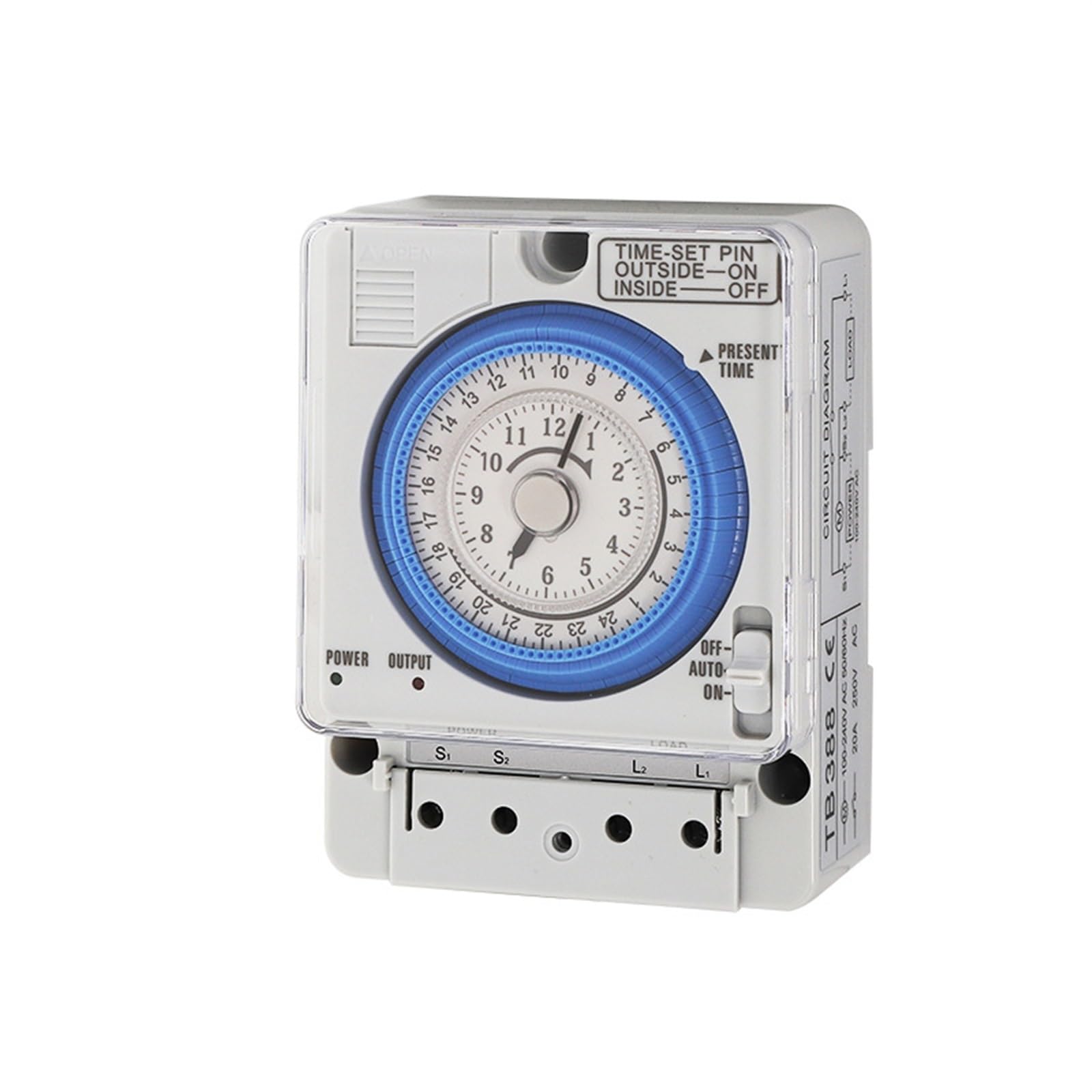 Mechanische Zeitschaltuhr TB388, Korridor-Timer, Zeitschaltuhr (Size : 380VAC)