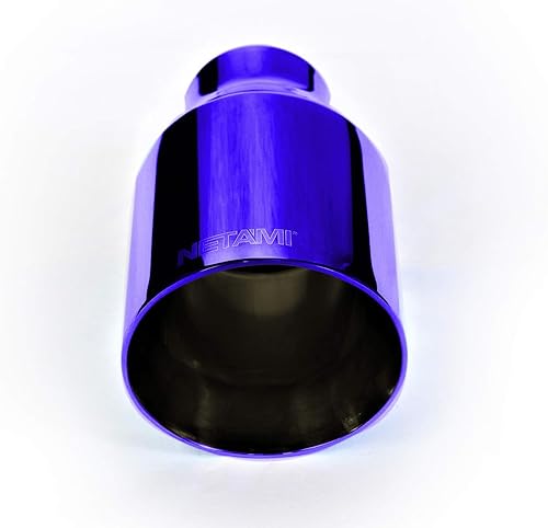 Miniatura 10 de NETAMI NT-2379 Punta de escape de acero inoxidable doble pared soldada con azul quemado