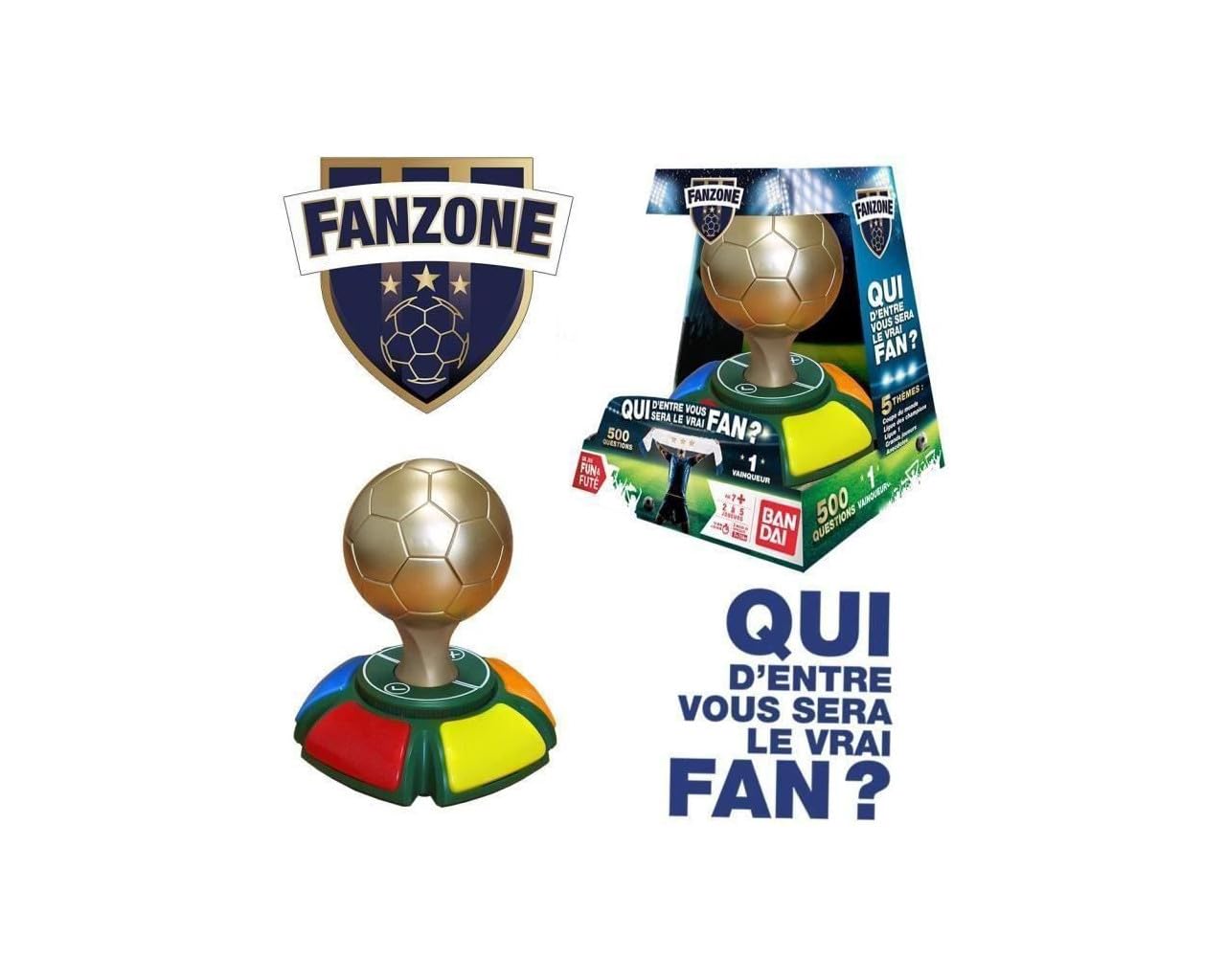BANDAI - Jeu FanZone - Quiz Foot interactif en français