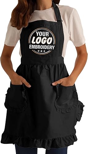 Miniatura 8 de TEEAMORE Delantal bordado personalizado de la colmena de cocina cocina hornear parrilla limpieza traje delantal de las mujeres