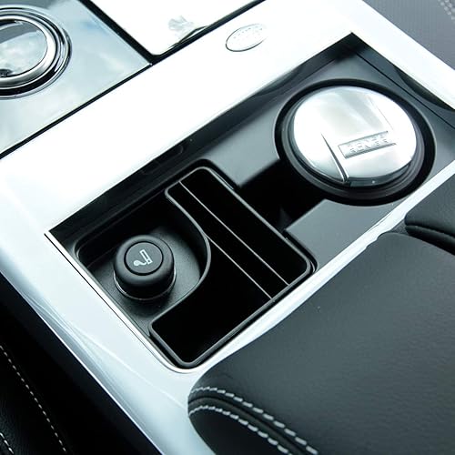 Miniatura 4 de Soporte de taza de control central de plástico ABS Caja de almacenamiento Bandeja de teléfono para Land Rover Range Rover Velar 2017 2018 2019 2020