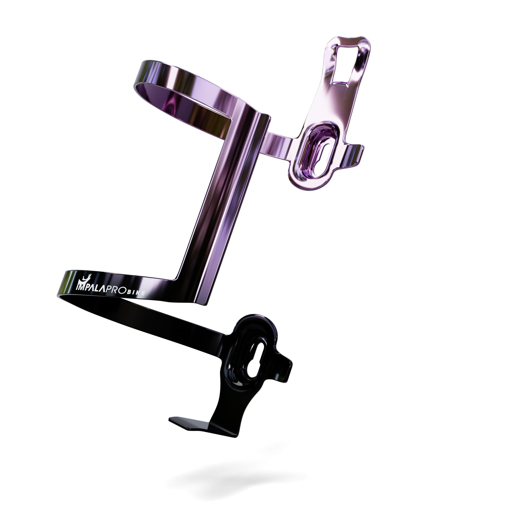 IMPALAPRO Aluminum Side Entry Bottle Cage Lightweight 34g – Secure Grip Anti-Scratch Design – Bike Water Bottle Holder Side Load with Electroplated Gradient Finish – Universal fit 72-76mm (purple 1pc)