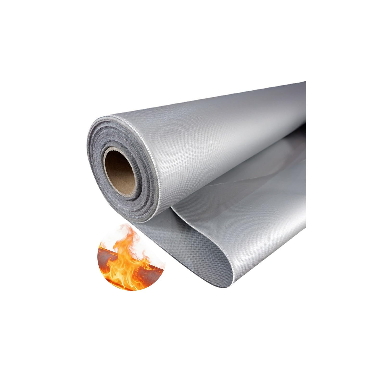 Tela De Fibra De Vidrio Recubierta De Silicona Tejido | Ignífugo De Alta Temperatura, for Mantas De Soldadura(1.2m x 5m x 0.5mm)