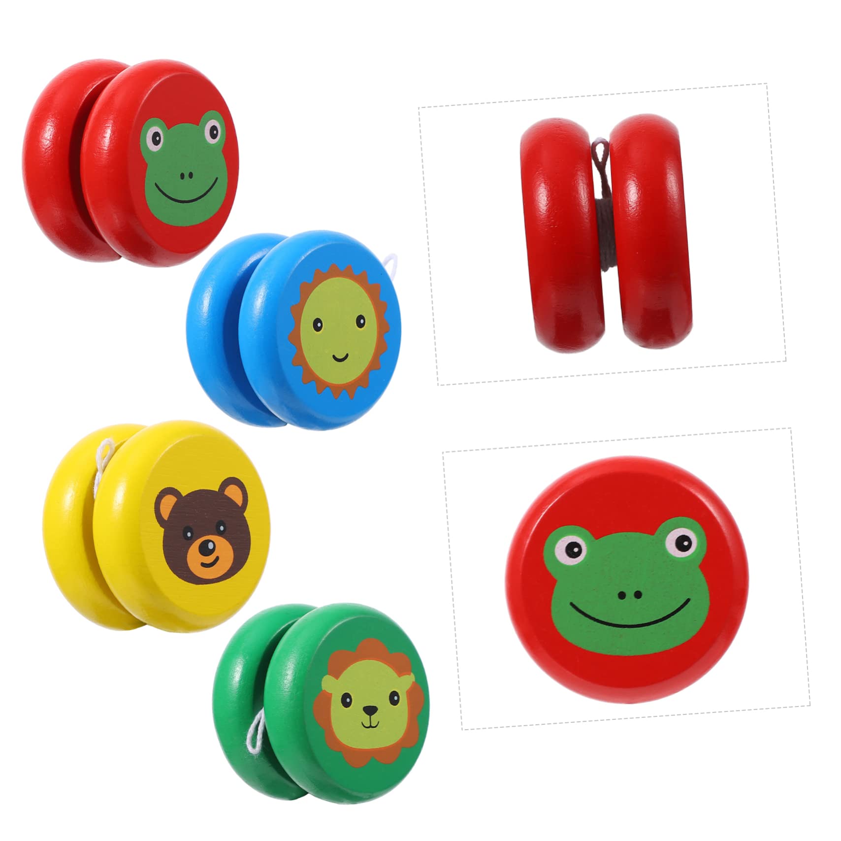 Toddmomy 4pcs Wooden Fun Plaything for Enhances Motor Skills and Coordination Random Colors Random Color