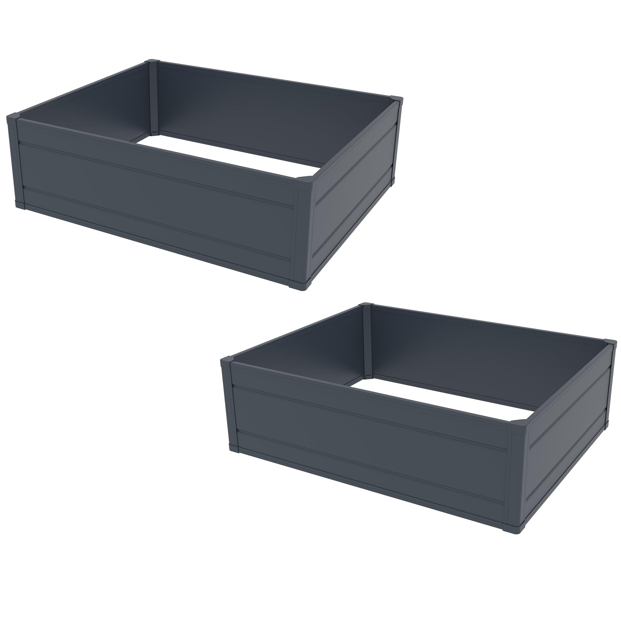 Garden Gear High Density Plastic Raised Garden Bed 100 X 80Cm 2 Pack