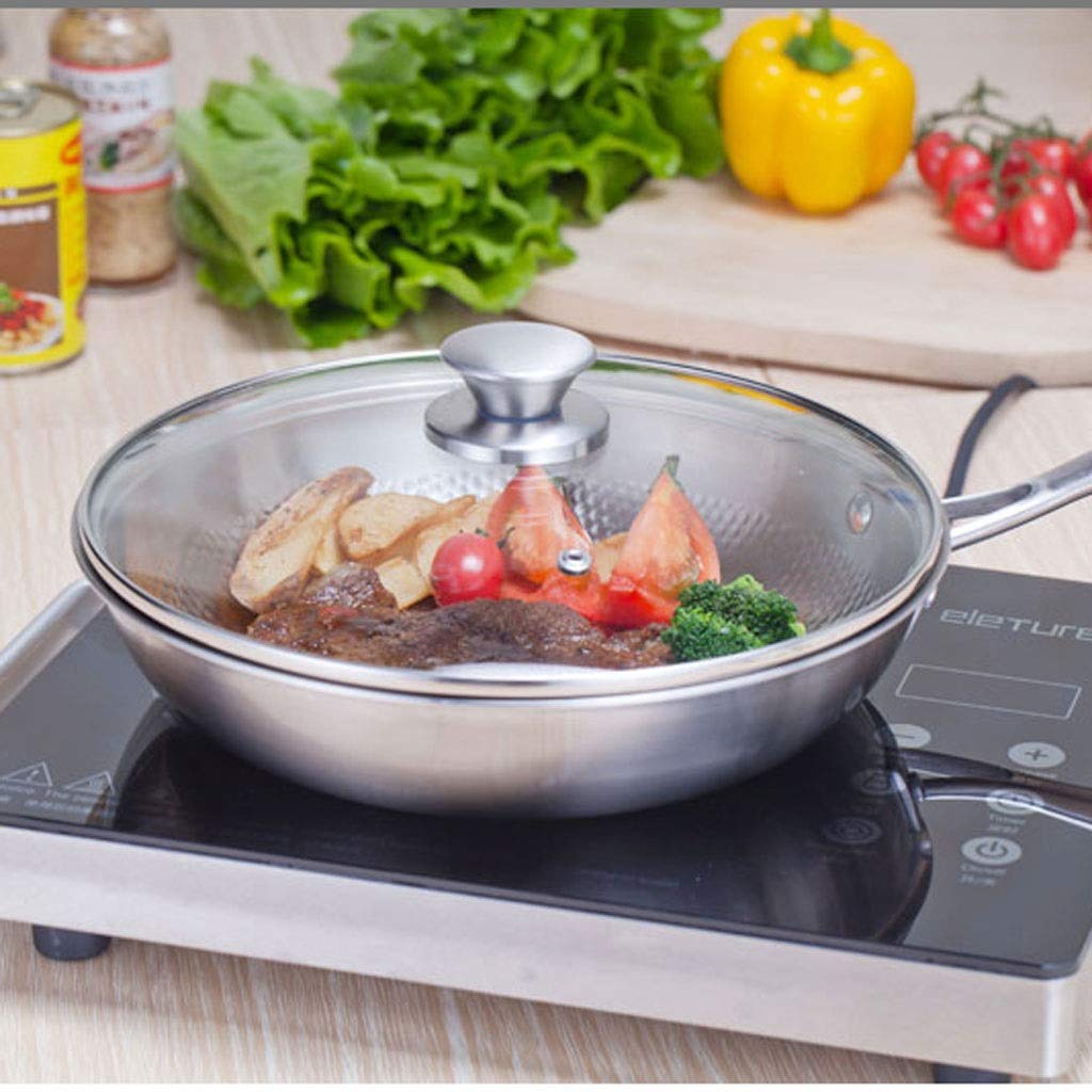 Coperchio in Acciaio Inox, Padella, Wok Sostituzione Coperchio Cucina, Varie opzioni di Dimensione(24cm)