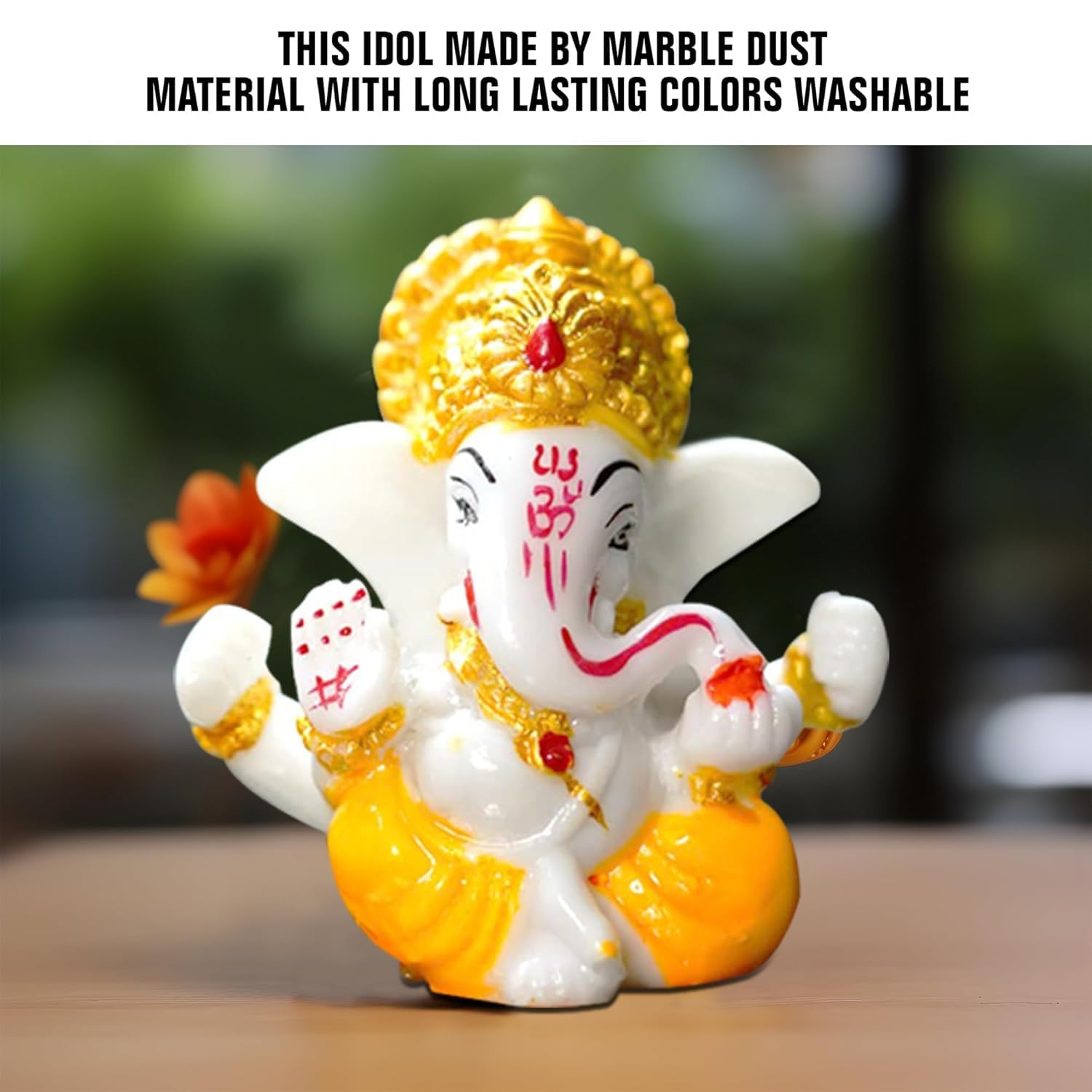 Vooli Ganesh Idol for car Dashboard and Home, Small Ganpati Ganesha Idol for Car God Dashboard Accessories 4