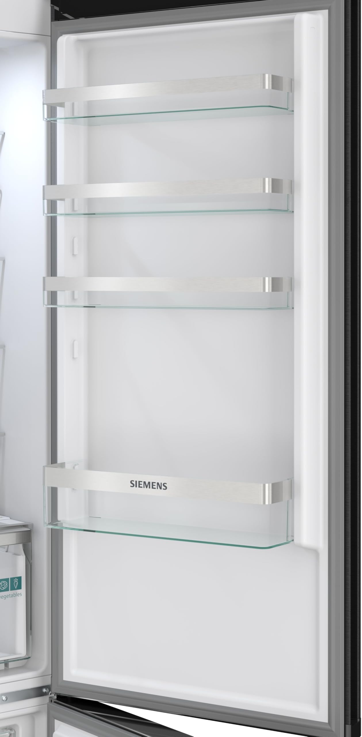 Siemens iQ300 Freistehende Kühl-Gefrier-Kombination 203x60, KG39NVXAG, 260 L Kühlen & 103 L Gefrieren, Total noFrost, Nahtlose Platzierung, hyperFresh 0°C, LED-Beleuchtung, antiFingerprint Schwarz