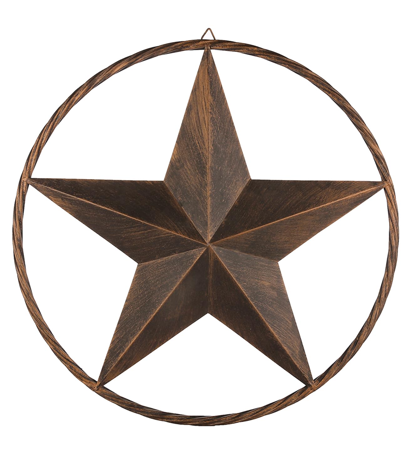 Ontrip 31.5" Metal Barn Star Wall Decor, Rustic Western Lone Star Metal Wall Art, Powder-Coated Iron, Indoor/Outdoor Porch Patio Fence Fireplace
