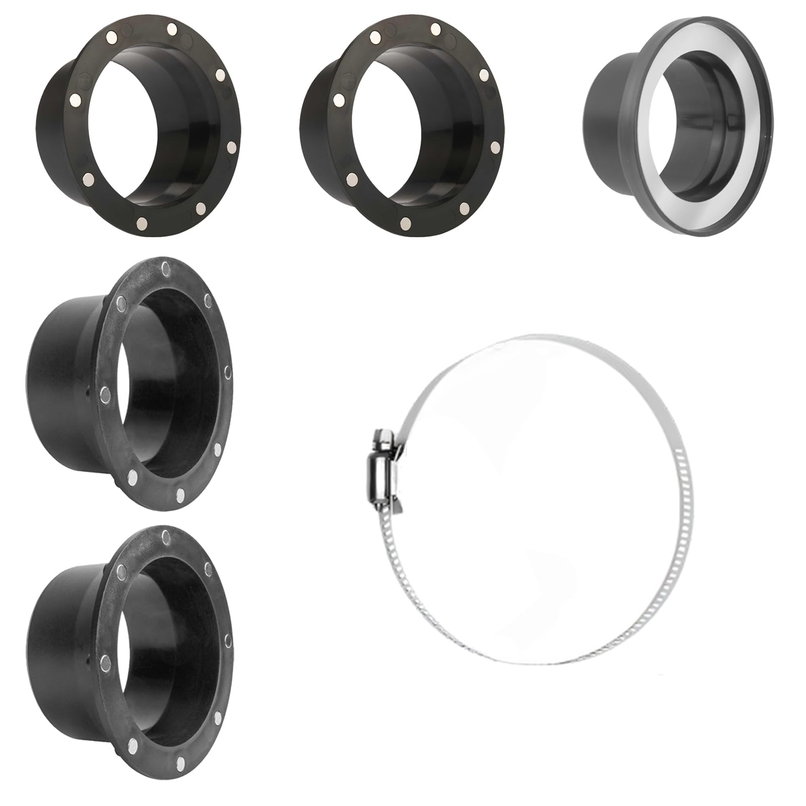 ordinarYone 6Pcs Magnetic Collection Adapters For Woodworking Tools Easy Attachment 4 Inch Hose Fitting Built With Strong ABS