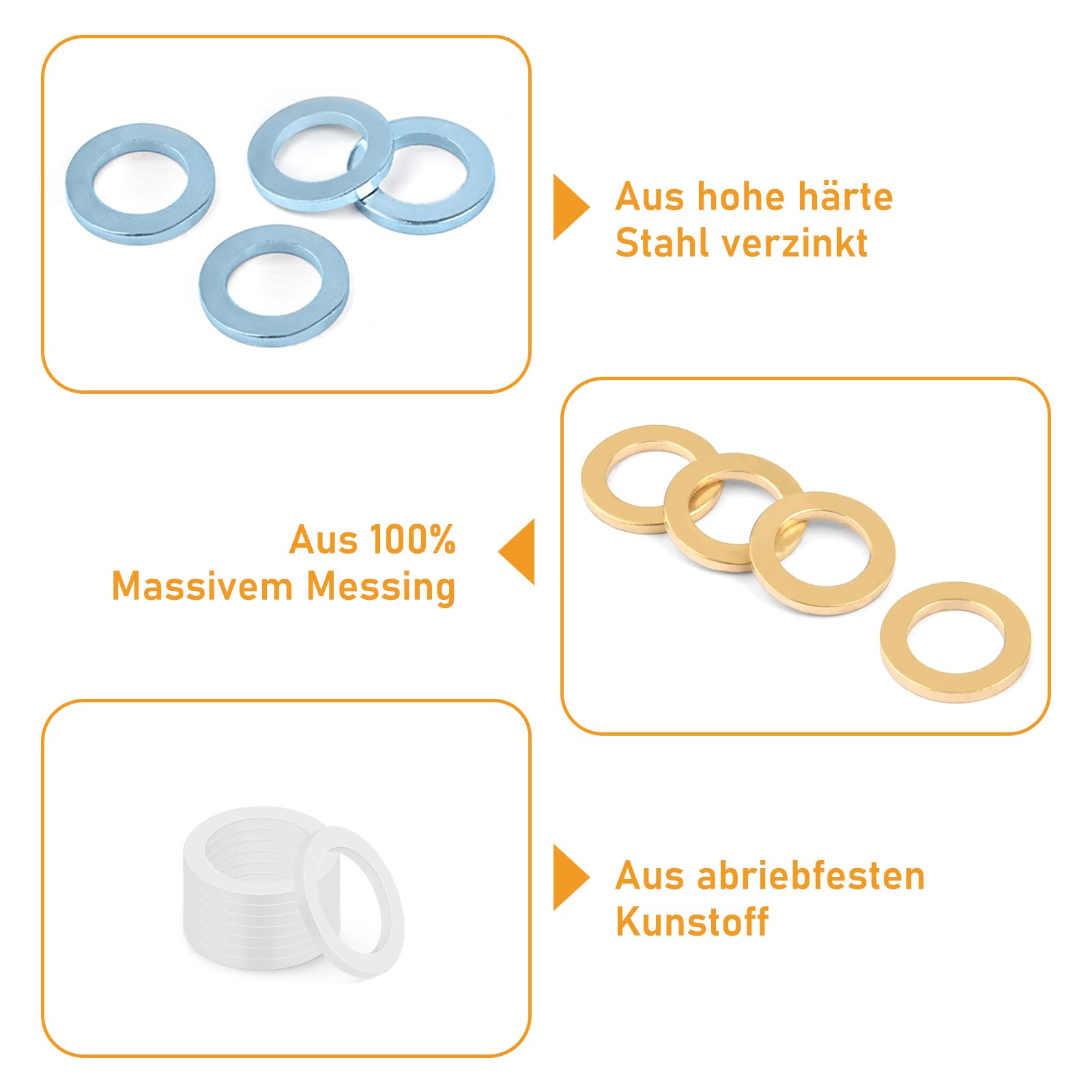 VIGRUE Pack of 105 Fitting Rings Assortment Set - Image 3