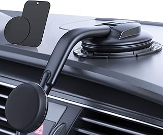 Magnetic Phone Holder for Car, [ Powerful Magnets & Military-Grade Suction] Car Phone Holder Mount Dashboard Windshield Cell Phone Holder Phone Stand for Car Fit for iPhone Android Automobile Cradle