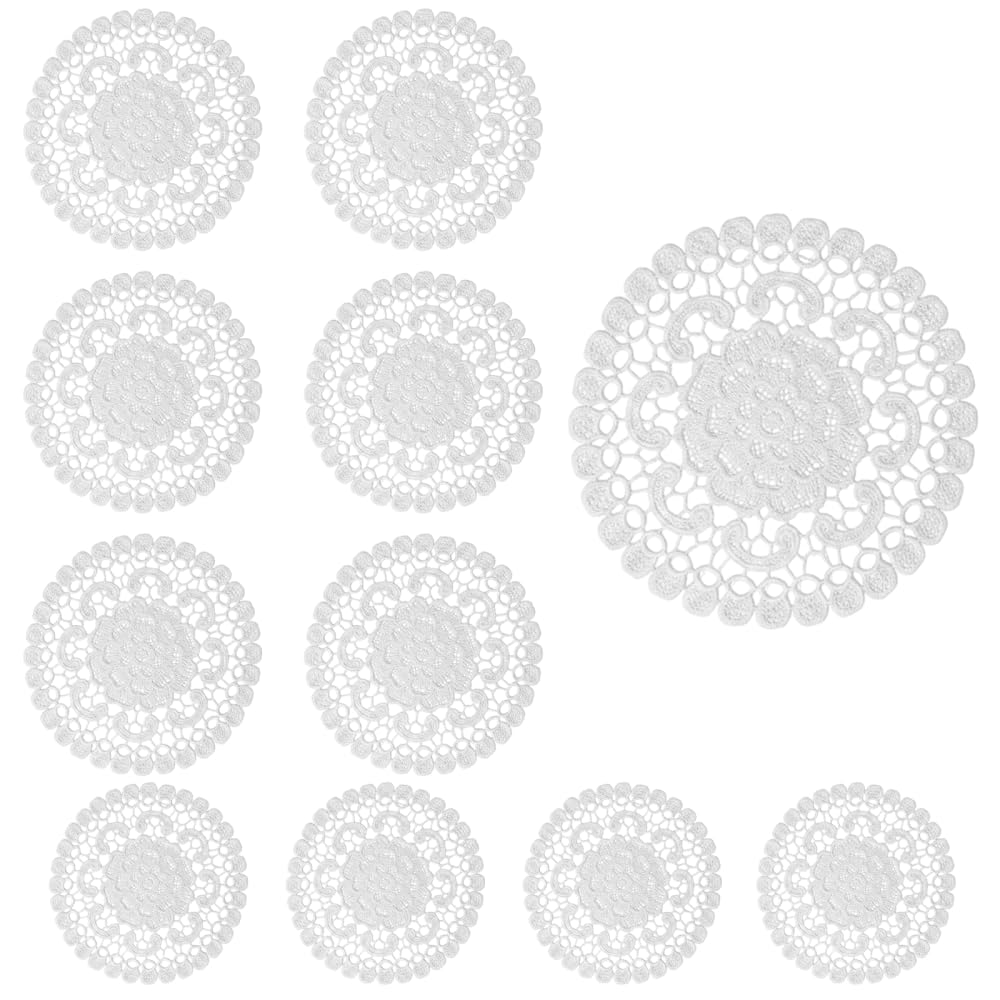 Crochet Lace Doilies, 11PCS Handmade Table Mats for Dining Tea Party