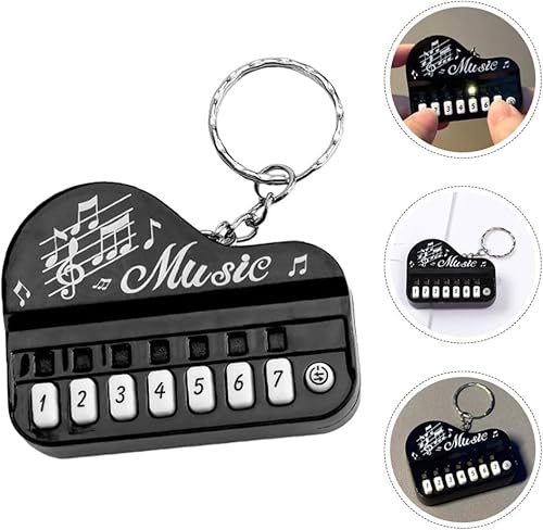Miniatura 3 de LIFKOME Llavero colgante de piano, 2 piezas, llavero de teclado de piano, mini instrumento musical, colgante para decoración de mochila y bolso