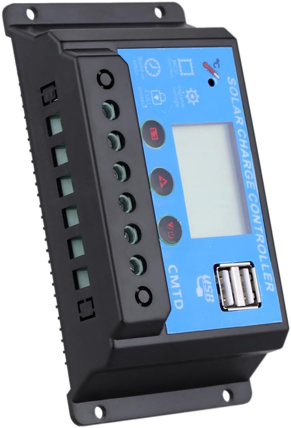 20A 12V/24V Solar Charge Controller with LCD Display Auto Regulator Timer Solar Panel Battery Lamp LED Lighting Overload Protection