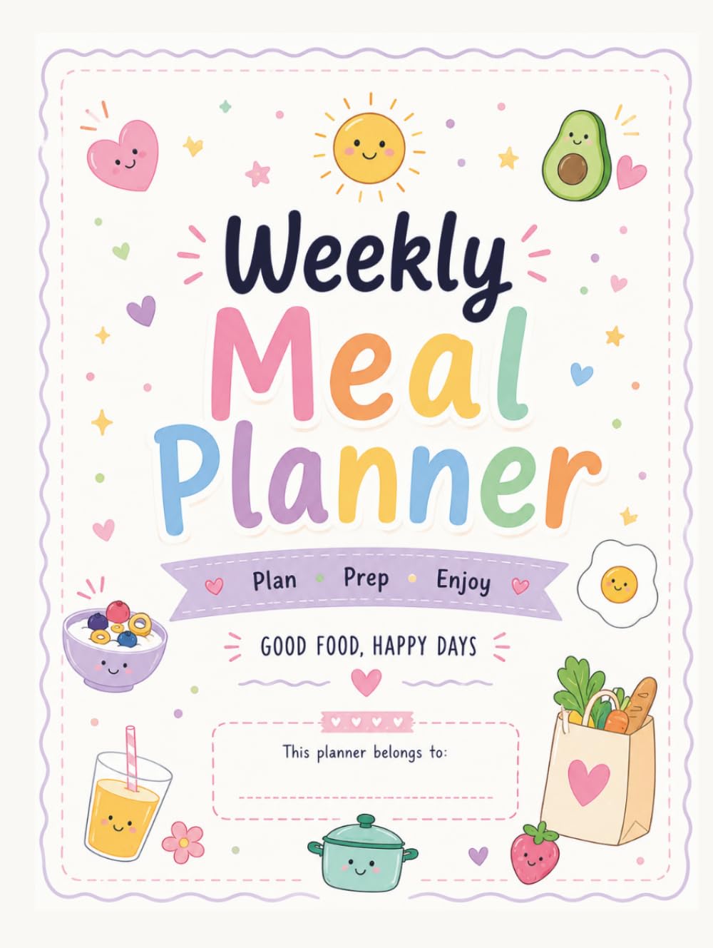 Weekly Meal Planner Notebook