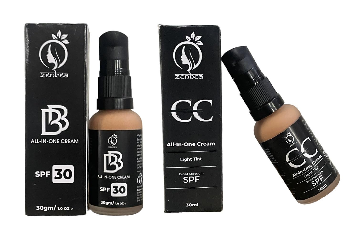 Zenbea Combo Pack of BB Cream - 30gm & CC Cream - 30ml for Makeup with SPF 30 for Girls & Women