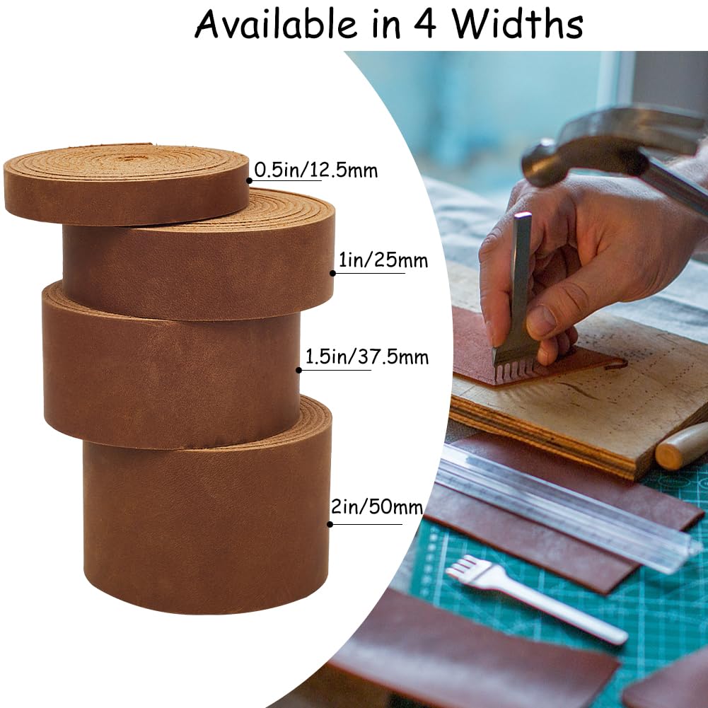 GORGECRAFT 50mm Brede Lederen Band 200Cm Lange Glanzende Lederen Strips 1.2 mm Dikke Platte Imitatie Lederen Koord Draden Touw Voor DIY Ambachten Gitaar Riem Sieraden Maken Tooling Workshop, Zadel