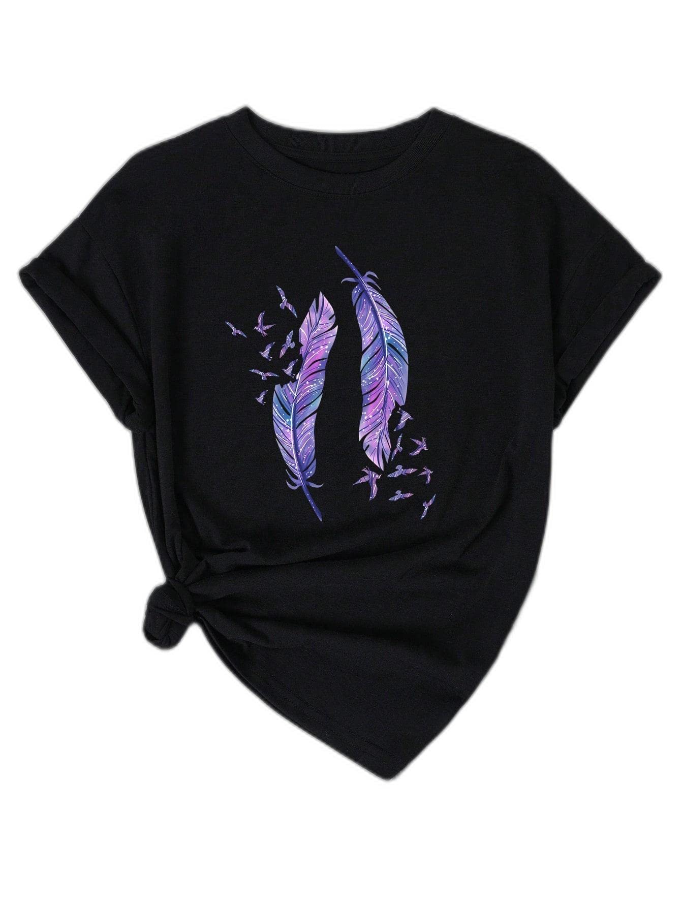 GenericSheIn Unity Feather Print Tee