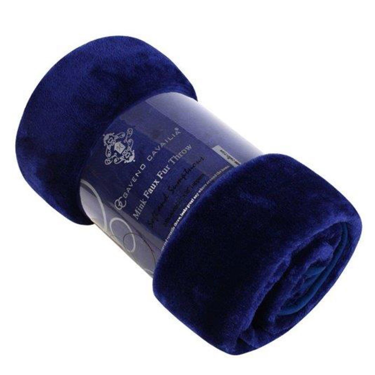 Gc Gaveno Cavailia Blue Gaveno Cavailia Comfy Faux Fur Fleece Plain Throw Blanket, Single ( 127 X 152 Cm )