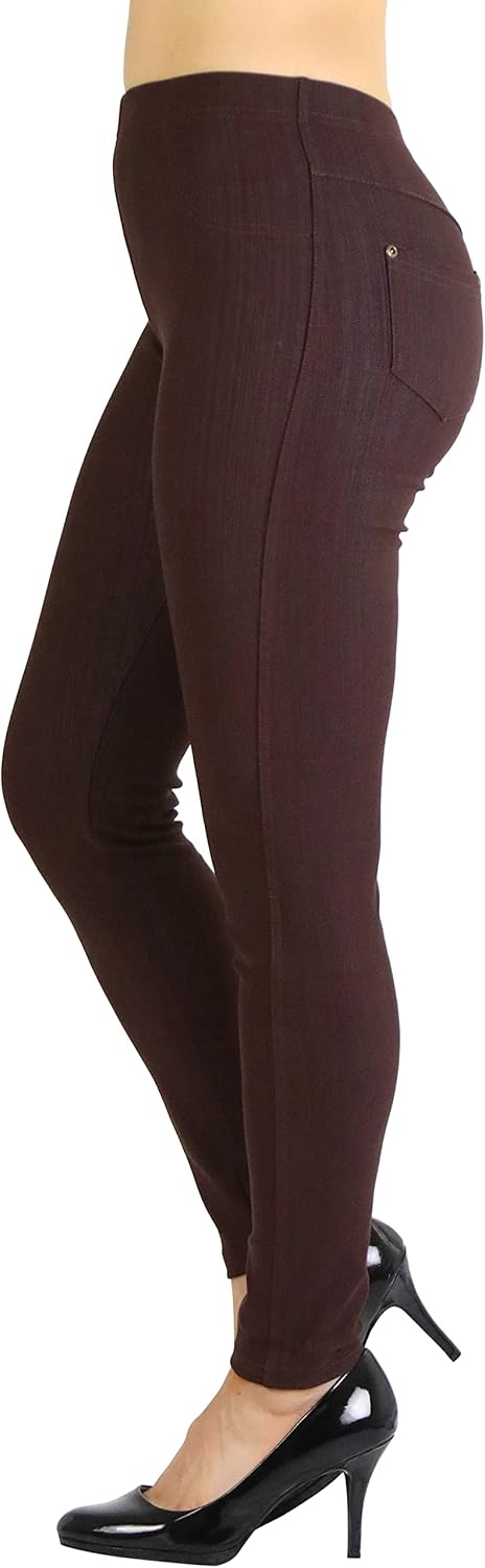 ToBeInStyle Women’s Easy Pull-On Denim Skinny Fit Comfort Stretch Leggings Jeggings - Image 6