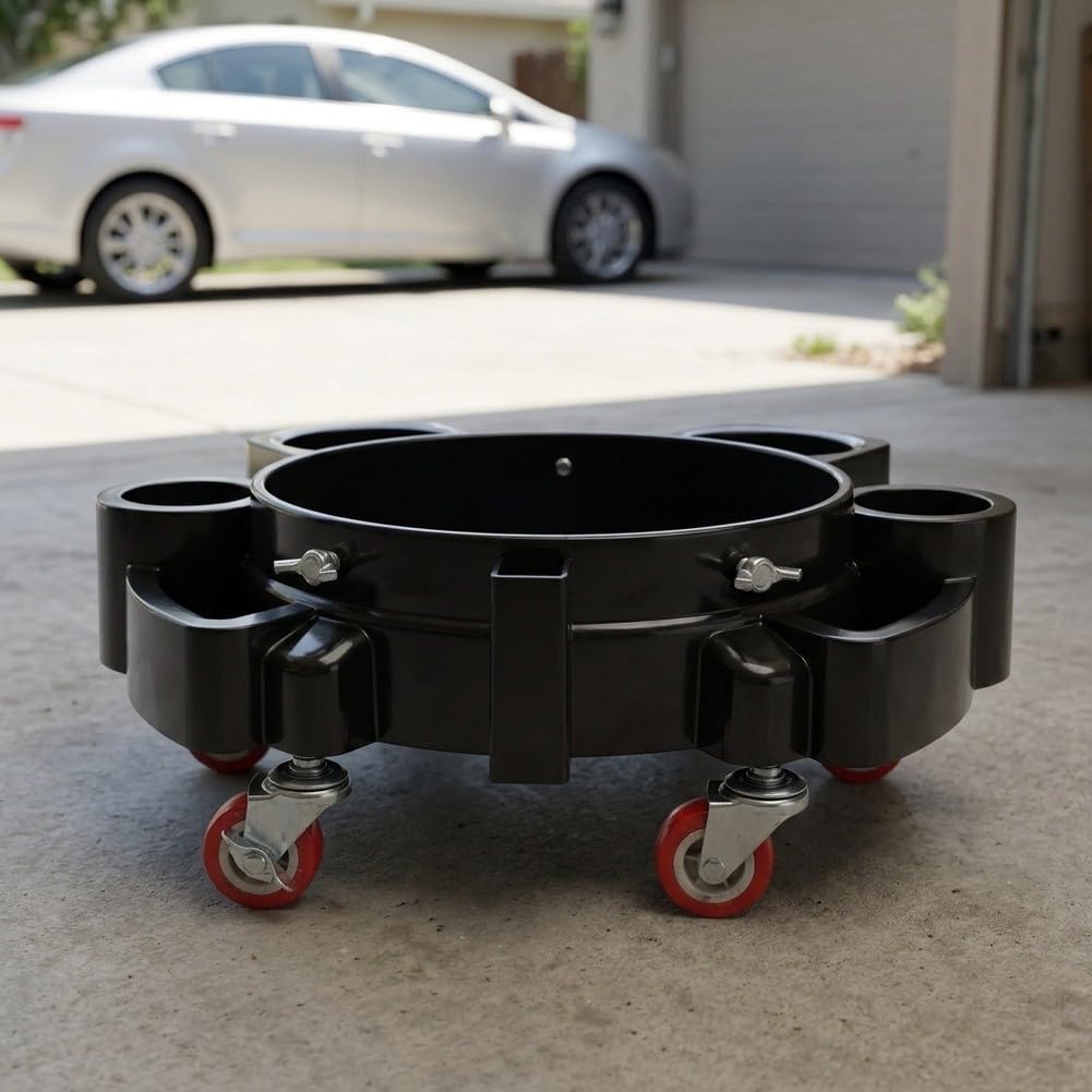 Base con para ruedas para 5 Galones Movilidad para fácil Base(Black)