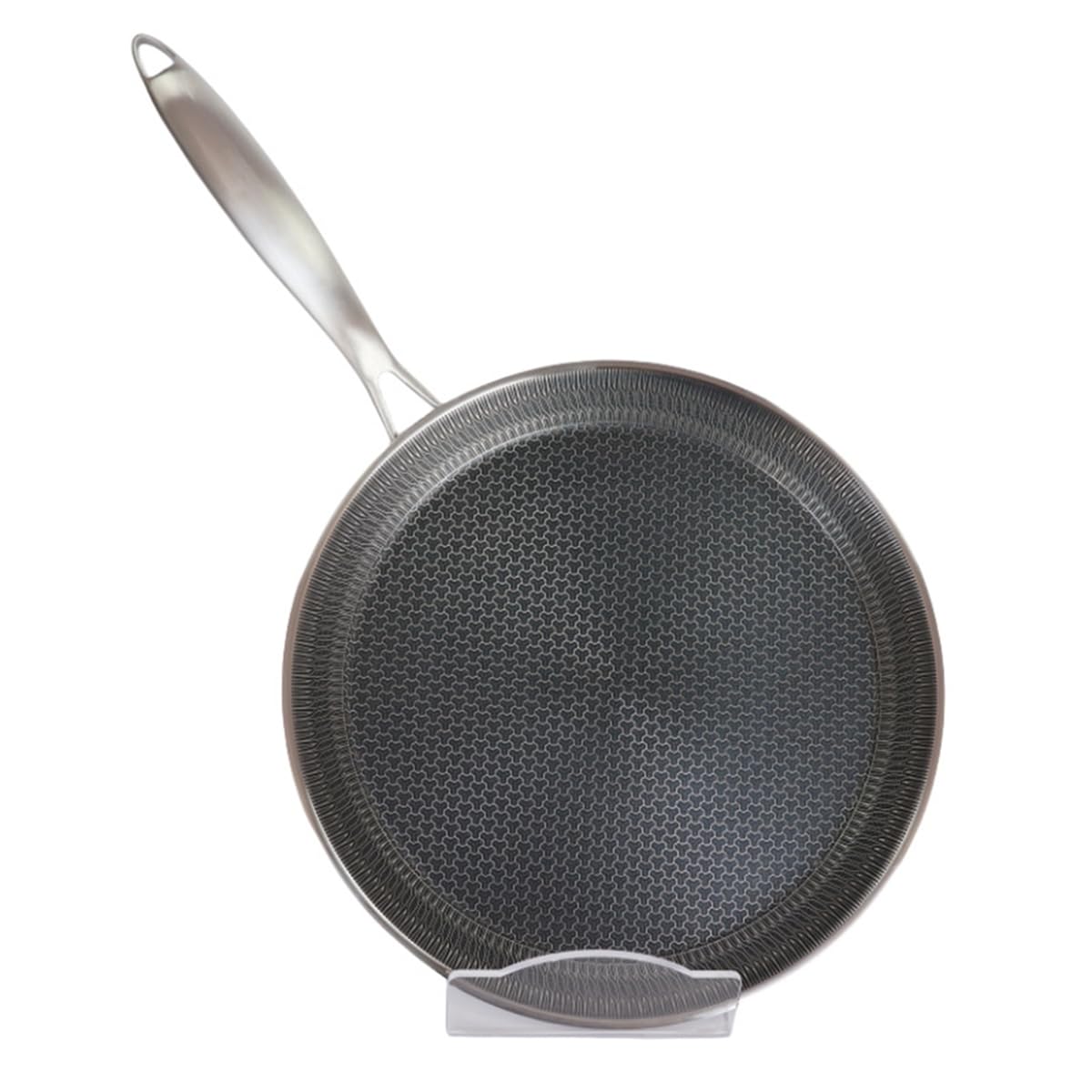 CTRLZS Stainless Steel Crepe Pan Non-Stick Pan Honeycomb Coating Frying Pan Pizza Pan 26 Kitchen Cookware Pancake Egg Pan