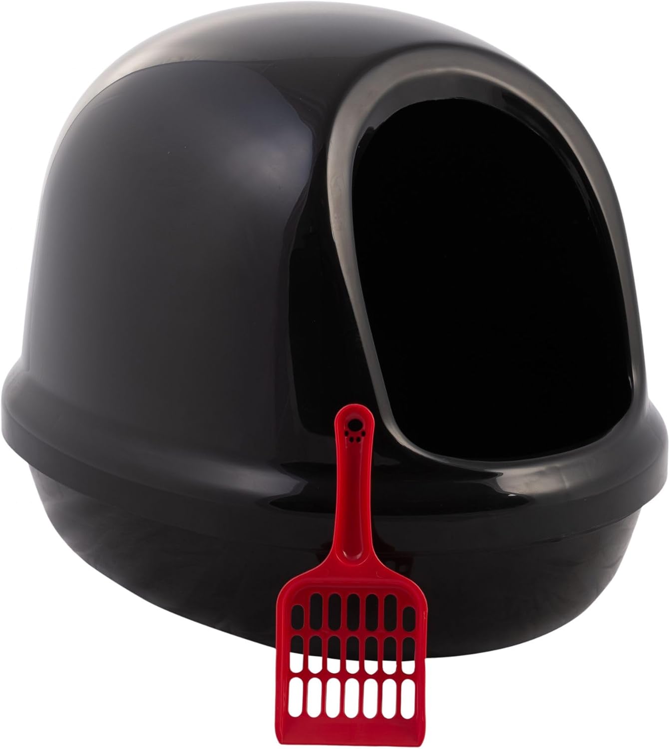 Iris Ohyama, Hooded cat Litter Tray with Open Entrance, no Odor & Litter Spill