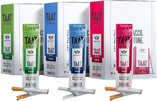 Miniatura 2 de TAAT TWOS - Cigarrillos de hierbas naturales, sin nicotina, sin tabaco, alternativa natural a base de hierbas para fumar con extracto de 30 mg para