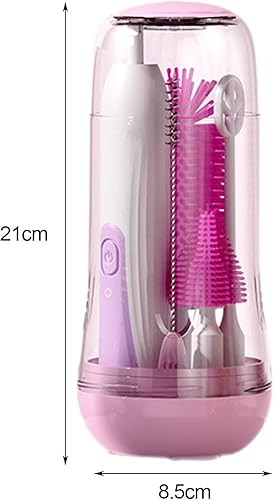 Miniatura 8 de Cepillo de limpieza, cepillo para biberones, cepillos de silicona impermeables recargables con cepillo grande para botellas, cepillo para botellas