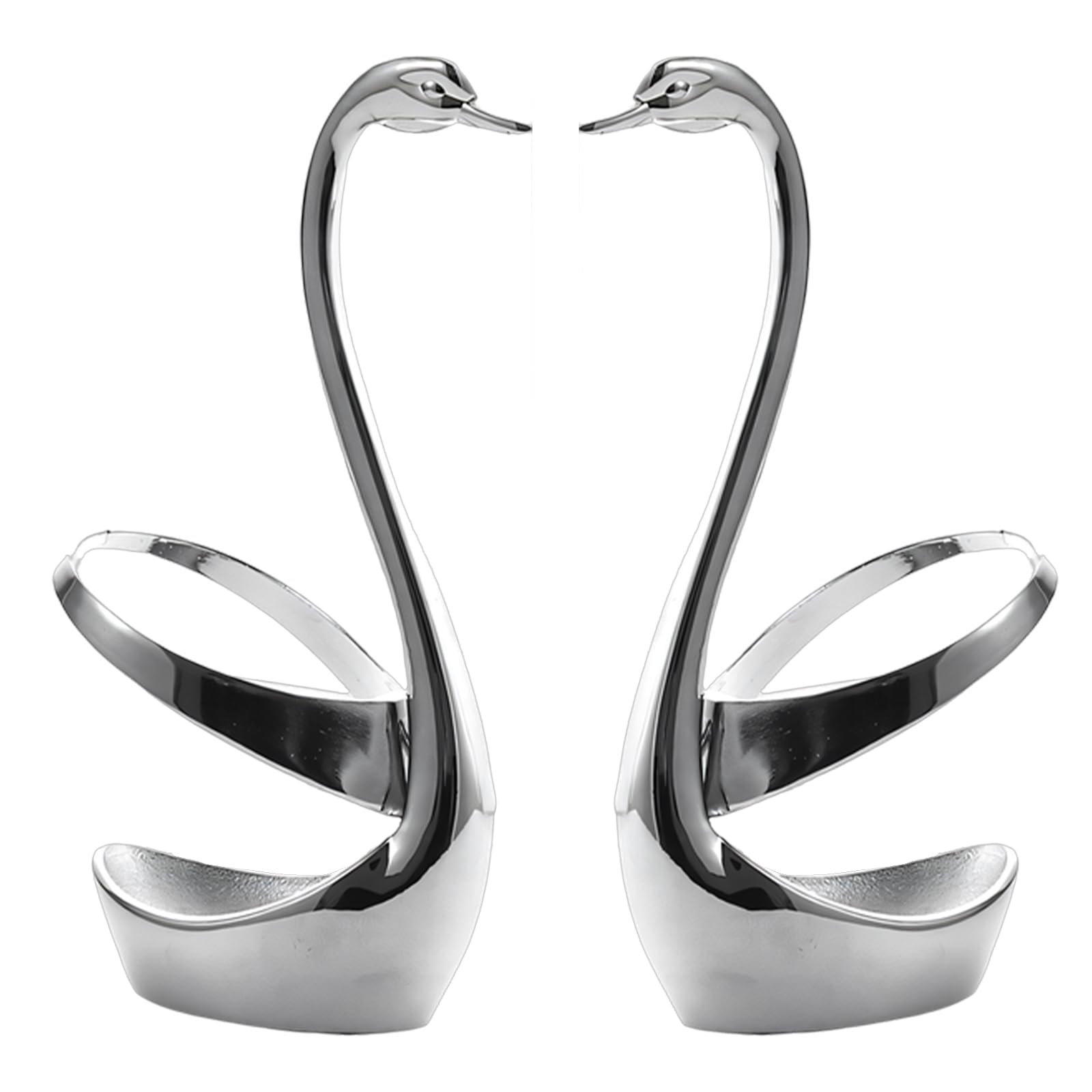Msioytog Practical Stainless Steel Kitchen Tool Organiser Swanning Shape Tableware Holder Spoon Forks Rest for Dining Tables Hygienic Rustless Stand