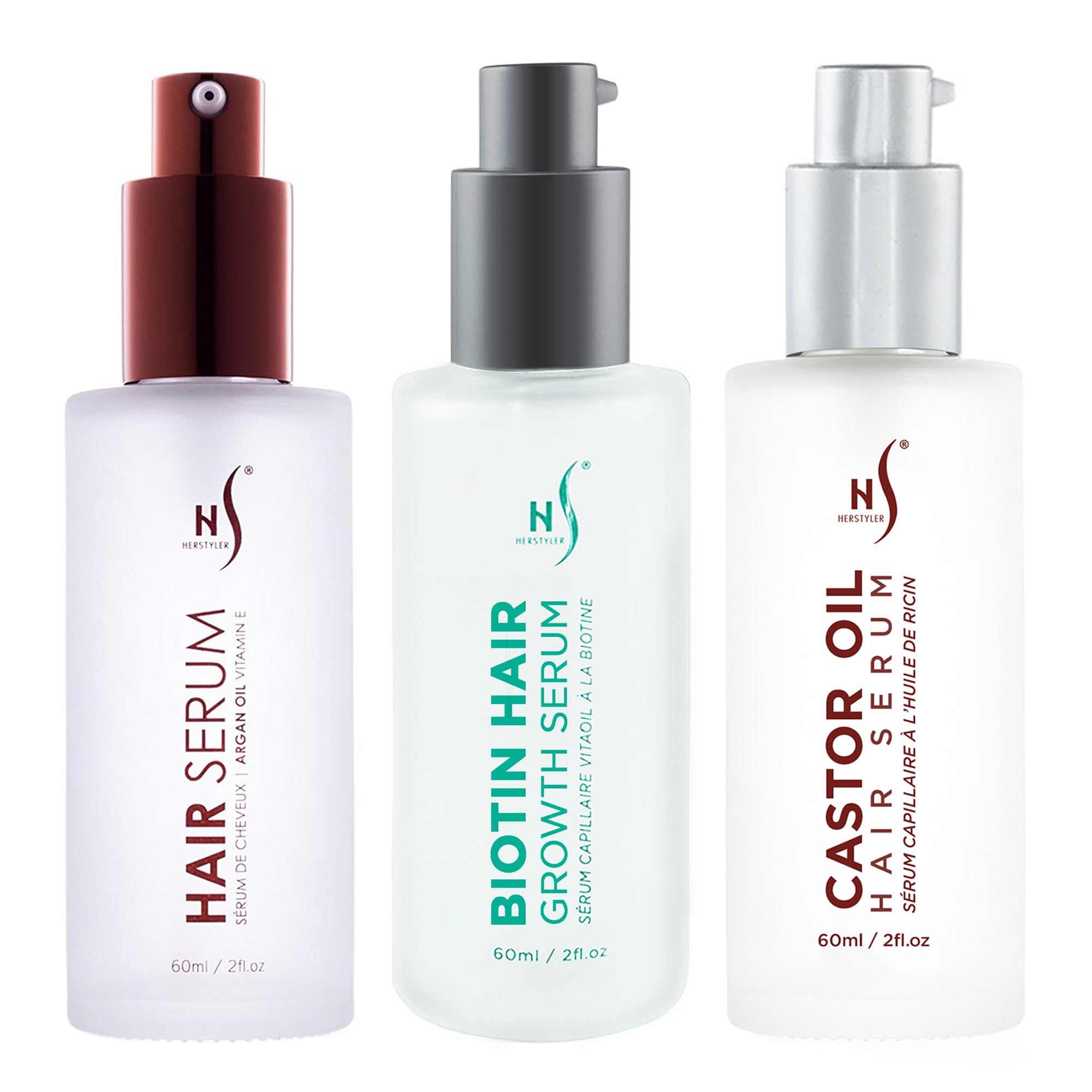 NWT HerStyler Argan Oil 6 Piece Styling system HerStyler Argan Oil Hair Serum | Shine & Frizz Control main image 2