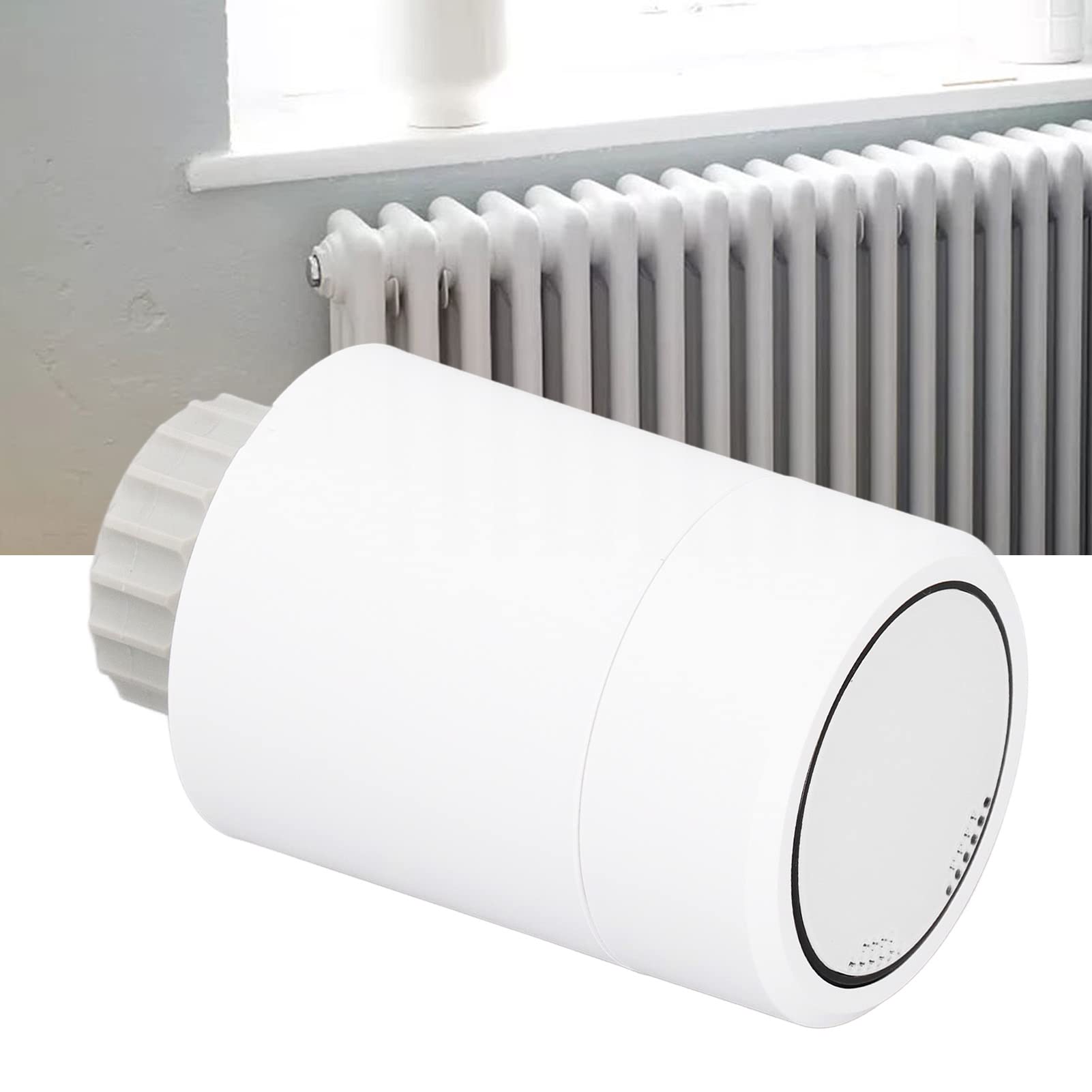 Inteligentny zawór grzejnikowy Sterowanie aplikacją Zigbee Inteligentna regulacja temperatury Termostat Zawór grzejnikowy do domowego systemu grzewczego ABS Biały 5,6 x 5,6 x 7,5