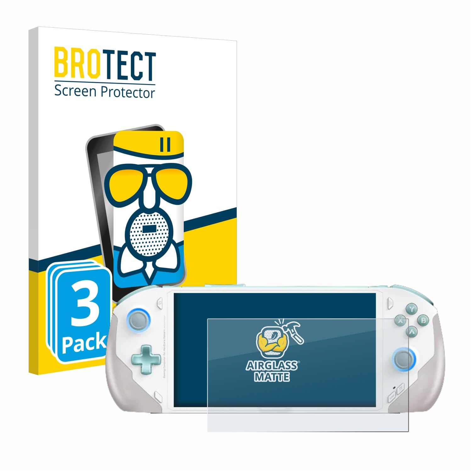 brotect Anti-Glare Glass Screen Protector Matte Compatible with OneXPlayer OneXFly (3 Pack) - Anti-Scratch 9H Protection Film