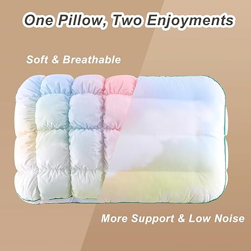 Miniatura 3 de Almohada de cama de apoyo mullida, tamaño Queen, súper suave relleno alternativo de plumón prémium para dormir, almohadas de cama de calidad de