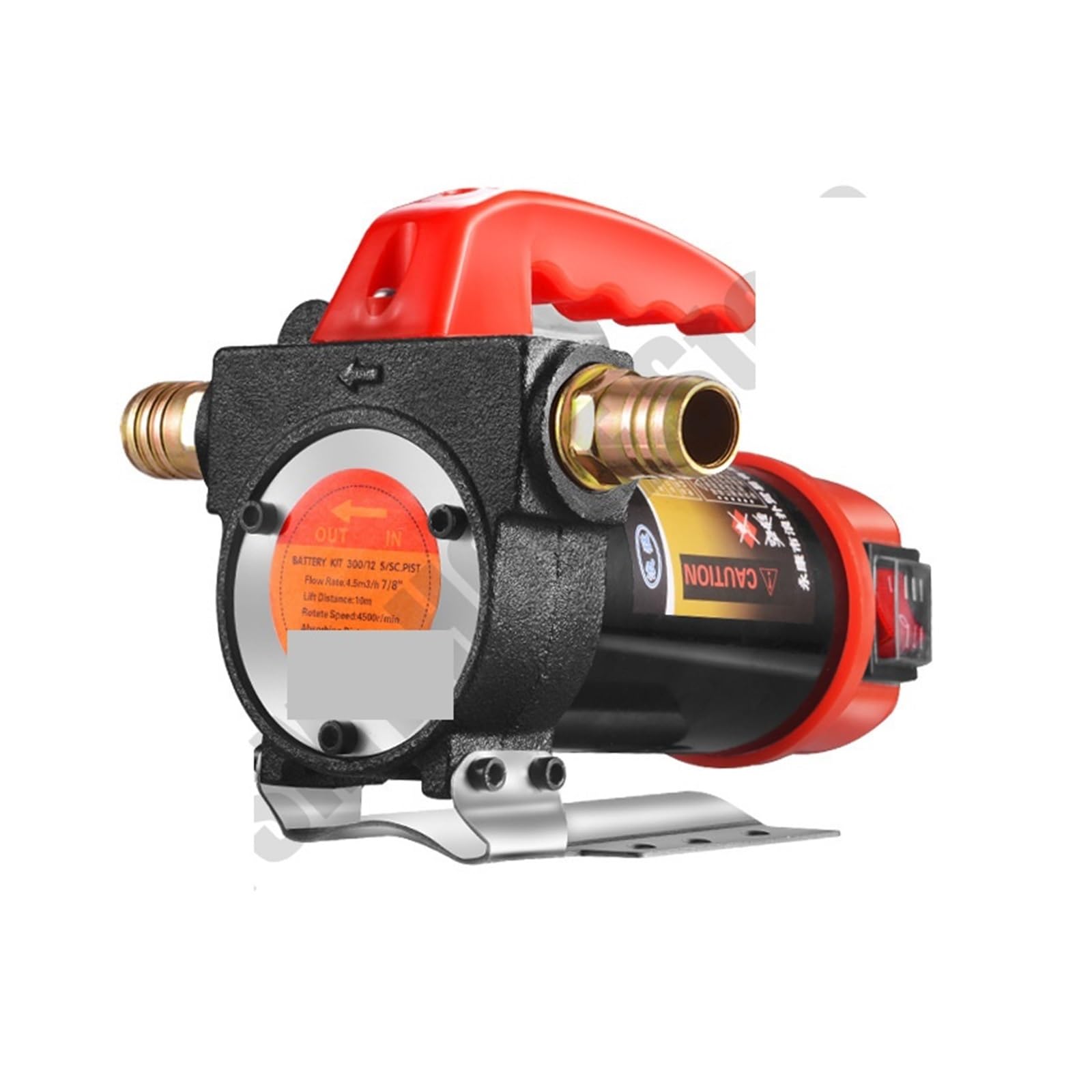Pompa elettrica di trasferimento carburante 12V/24V/220, 12GPM Comodo distributore di carburante Start-stop automatico for/cherosene/olio per olio per trasformatori diesel-cherosene(Set meal 4)