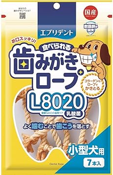 Amazon エブリデント 犬用おやつ 歯みがきロープl80 コラーゲン 小型犬用 7個 X 1 エブリデント ガム ローハイド 通販