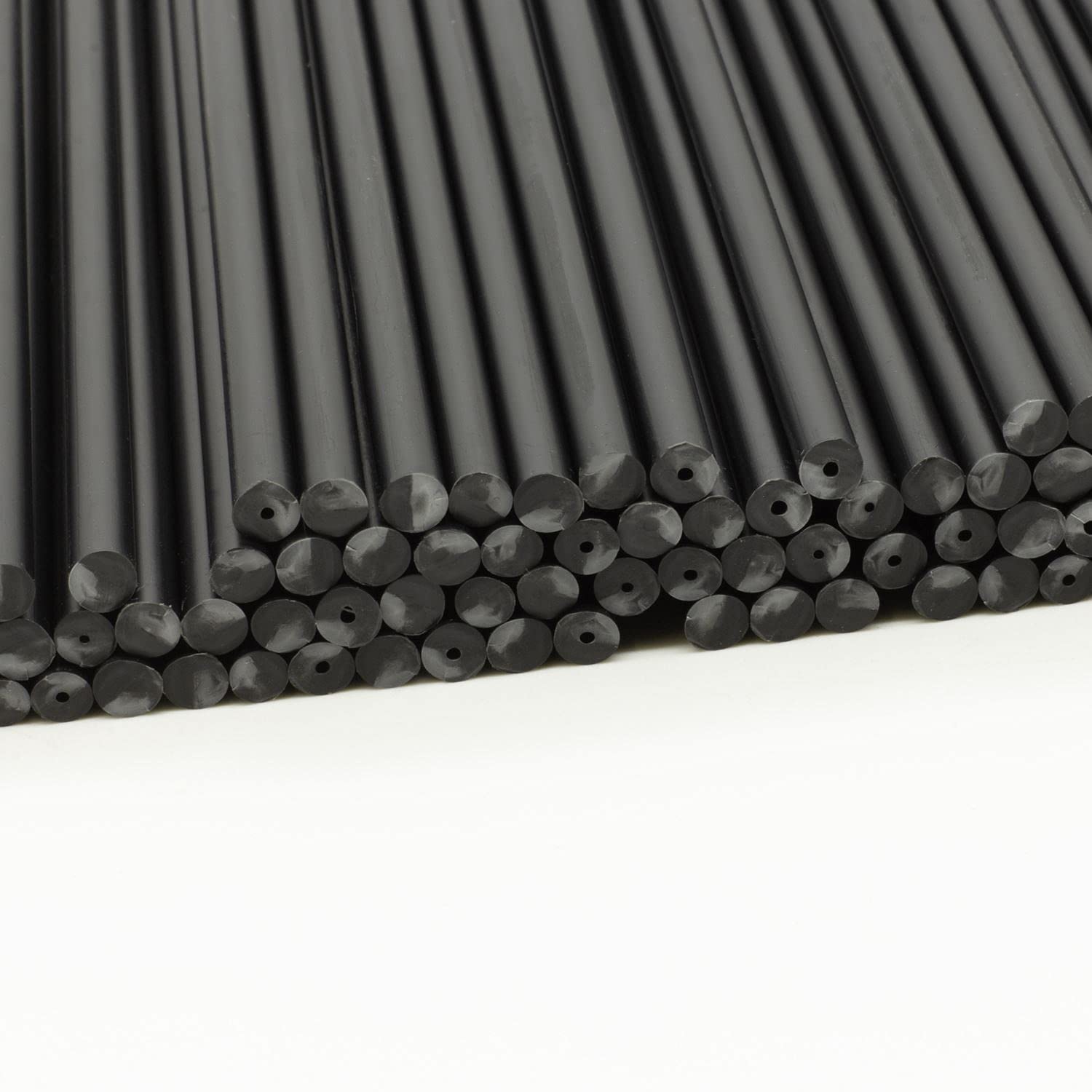 Plastic Lollipop Sticks - 114mm x 4mm Pack of 100 (Black)