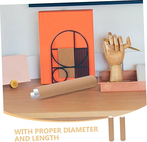 Miniatura 3 de 2 tubos de póster resistentes con tapas para almacenamiento de obras de arte y envío, sobres de cartón para impresiones de mapas y documentos