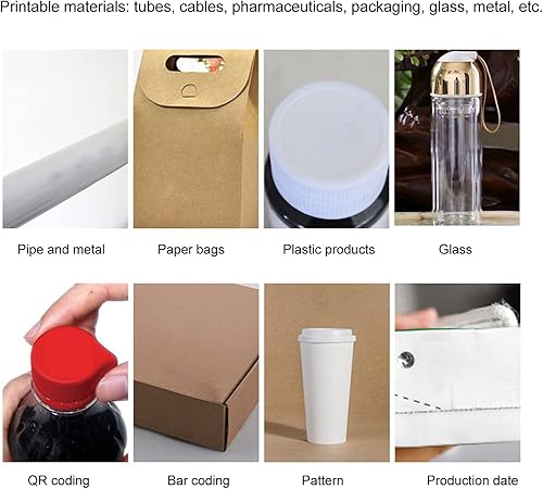 Miniatura 4 de FTVOGUE Cartucho de impresora de mano, cartucho de impresora de inyección de tinta de secado rápido para impresión (negro)