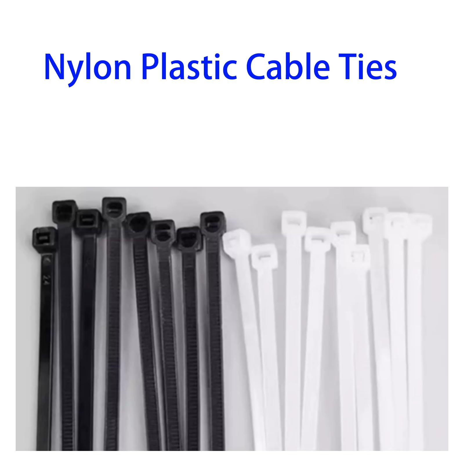 Fascette in Nylon, Fascette A Scatto Per Un Fissaggio Saldo Dei, Con Cordino, Fascette Autobloccanti Per (Black8mm*400mm*250pcs)